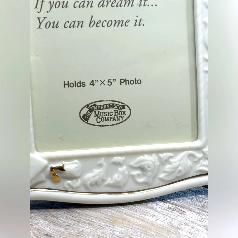 Musical San Francisco Porcelain Graduation Frame. “Pomp and Circumstance” Ivory